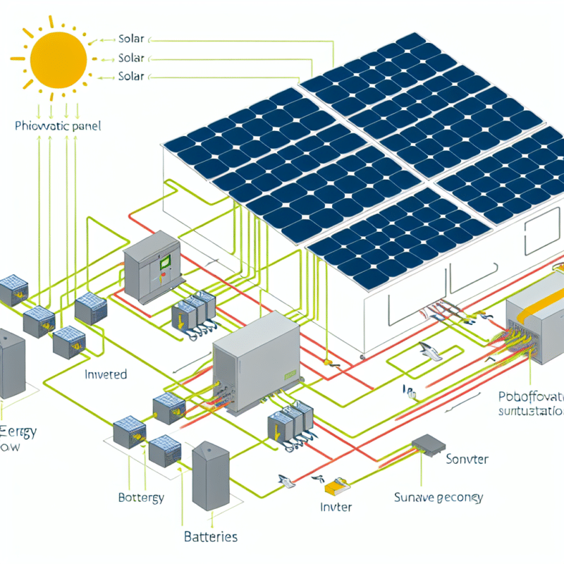 schemat instalacji fotowoltaicznej